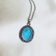 Real Turquoise Stone Silver Pendant