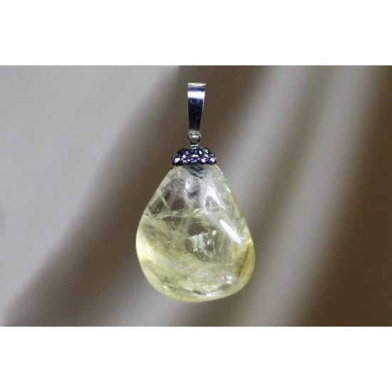 Citrine Rock Natural Stone Pendant