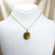 Tiger Eye Stone Pendant | Real Gold Plated Metallic