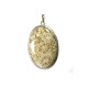 Coral Fossil Natural Stone Silver Pendant