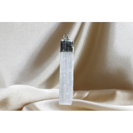 Selenite Unprocessed Natural Stone Pendant