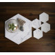 Carrara White Marble Coater Hexagon Design 4 pcs Set