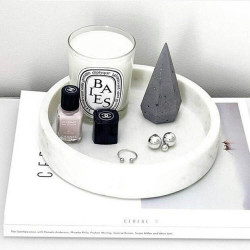 Carrara White Marble Oval Tray Small Size 