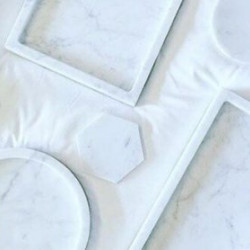 Carrara White Marble Oval Tray Small Size 