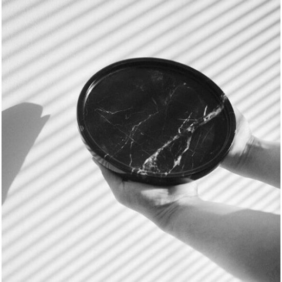Nero Black Marble Oval Tray Small Size