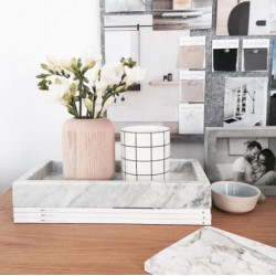 White Marble Tray Medium Size