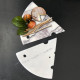 White Viola Marble Cheese Serving Plate Triangle