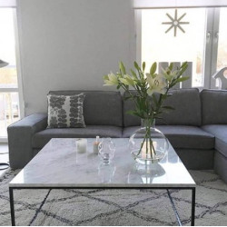 White Marble Cofee Table Square