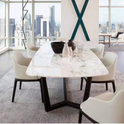 Carrara White Marble Dinning Table 