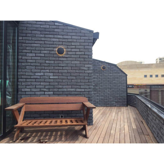 Andresit Black Decorative Facing Wall Brick 